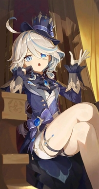 原神芙宁娜优雅坐姿高清手机壁纸